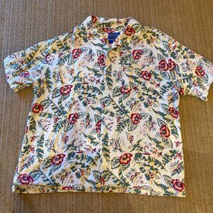 Pendleton Hibiscus Flower Button Up Shirt (XL)